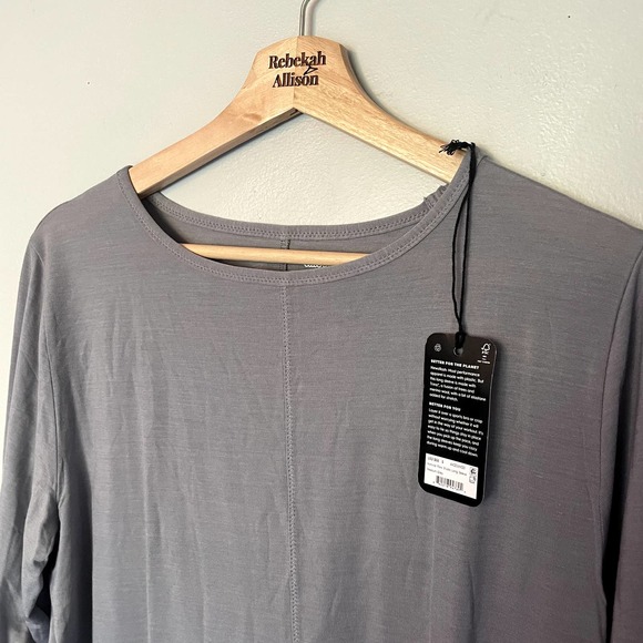 NWT allbirds Women's Natural Flow Studio Long Sleeve in Medium Gray SZ S - Picture 10 of 15